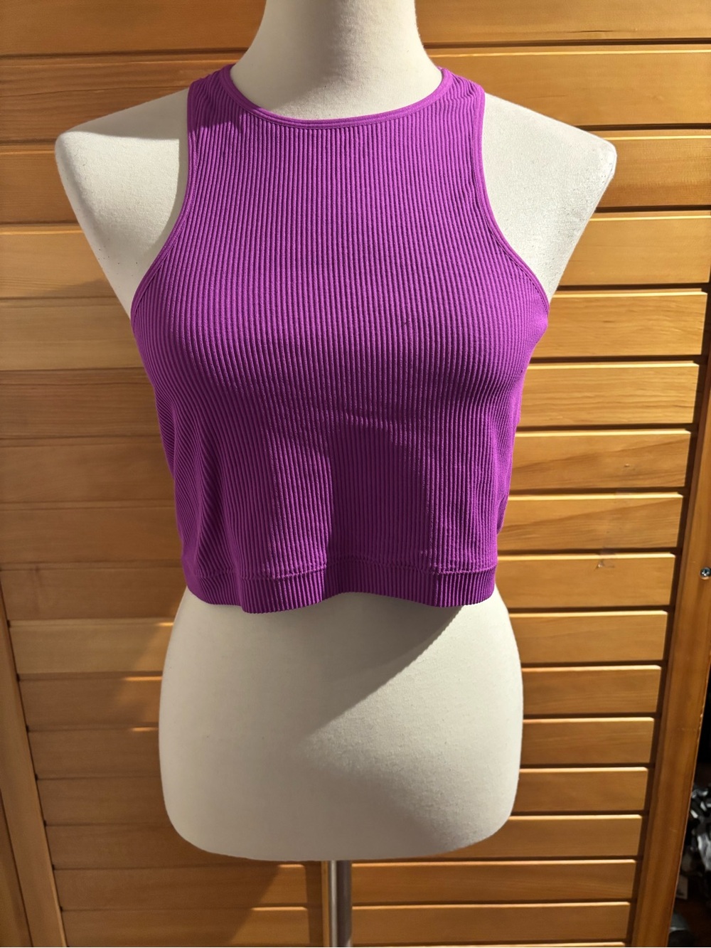 Garage Ribbed Magenta Crop Tank